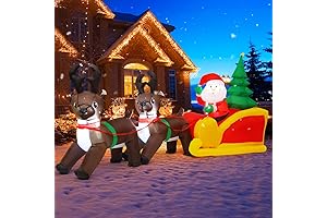 COMIN Dazzling 7.5 FT Length Christmas Inflatables Decoration for Outdoor Holiday Cheer