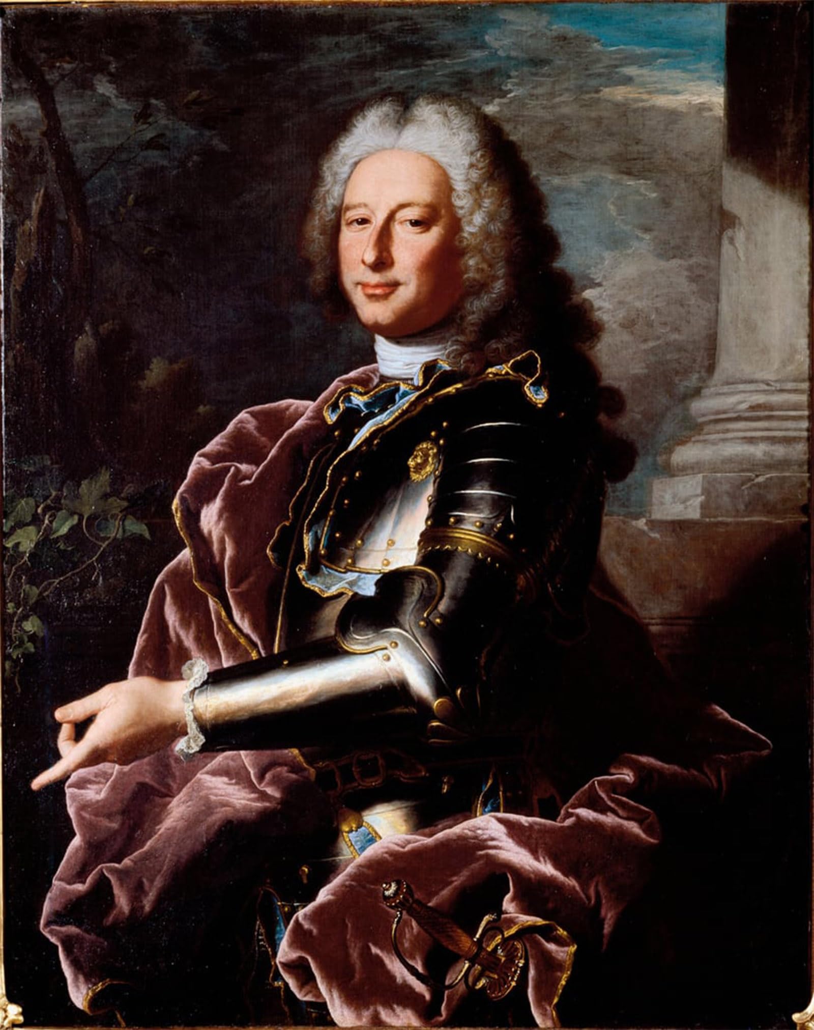 RZHRHJES Vintage Wall Art Picture on Canvas Wall Art Poster Portrait of Francesco Ii Brignole by Hyacinthe Rigaud Canvas Poster for Home Decor 60x90cm