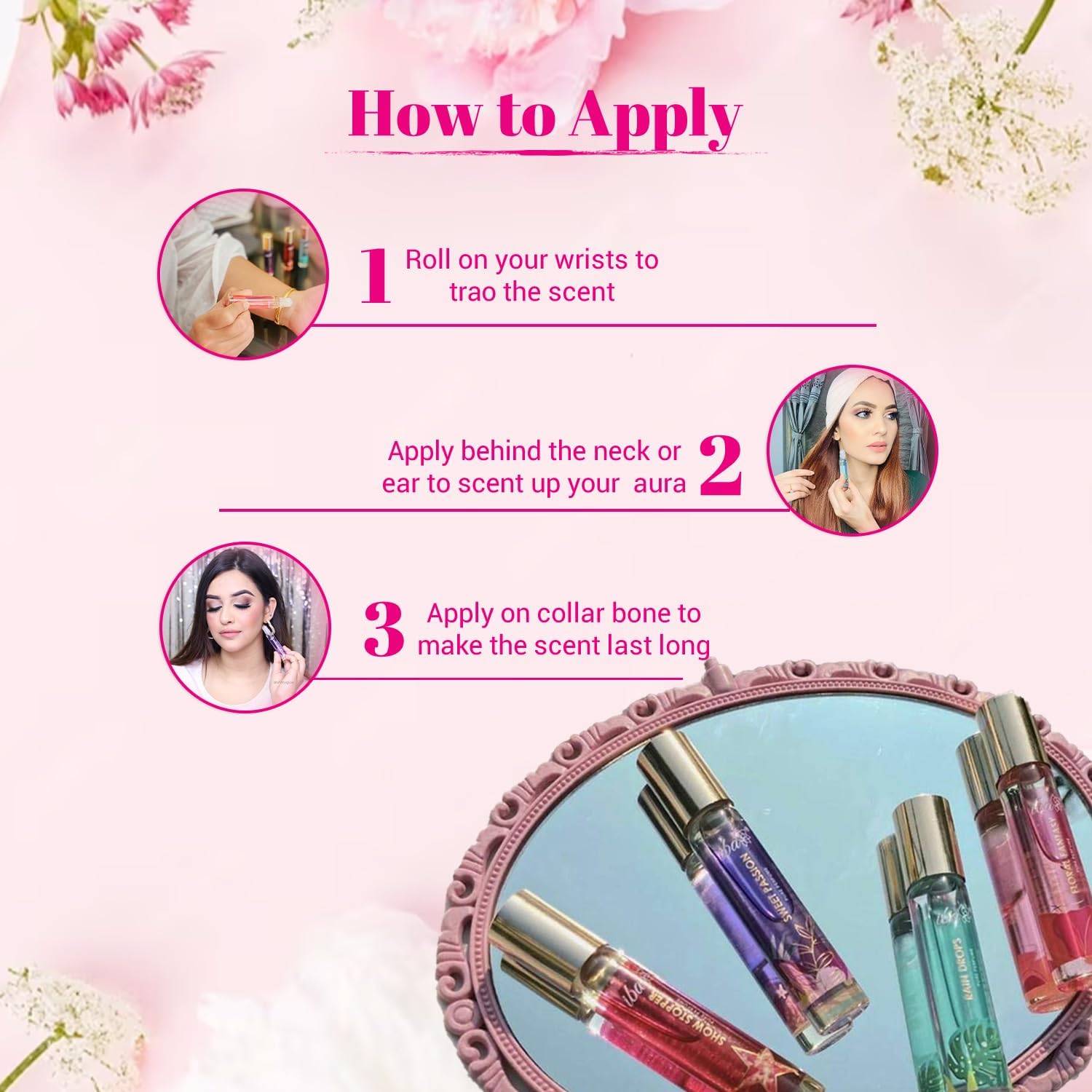 Set de regalo de perfume para mujer (4 x 10 ml), aroma de lujo, aguamarina, afrutado, floral, amaderado, almizclado y picante, de larga duración, sin alcohol