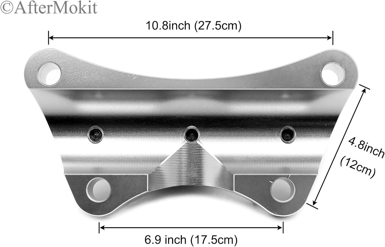 AfterMokit Replacement 1.25 inch Handlebar Riser Top Clamp for Harley Davidson Refitting with 1 1/4 inch Clamping Area Ape Hangers Silver