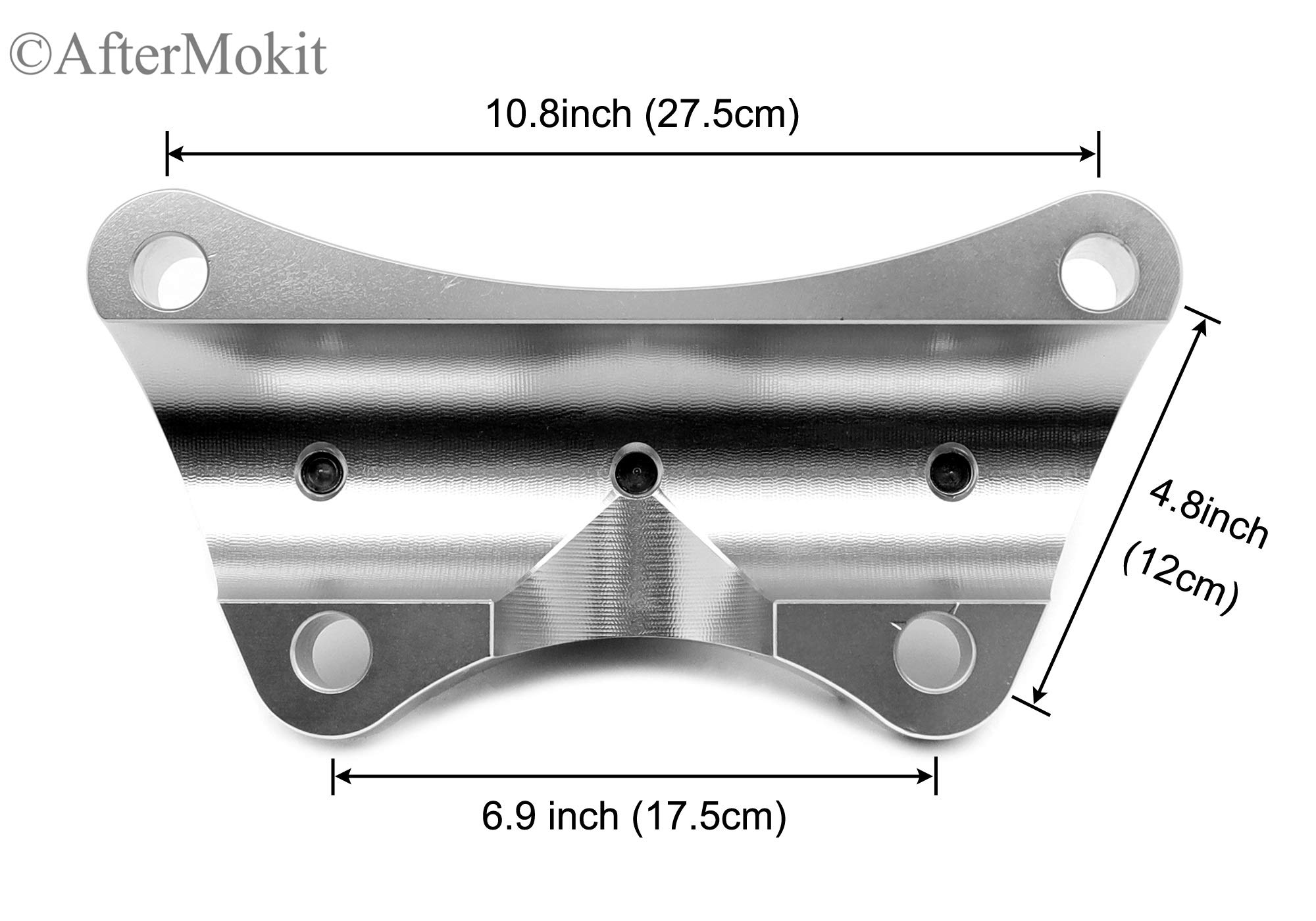 AfterMokit Replacement 1.25 inch Handlebar Riser Top Clamp for Harley Davidson Refitting with 1 1/4 inch Clamping Area Ape Hangers Silver