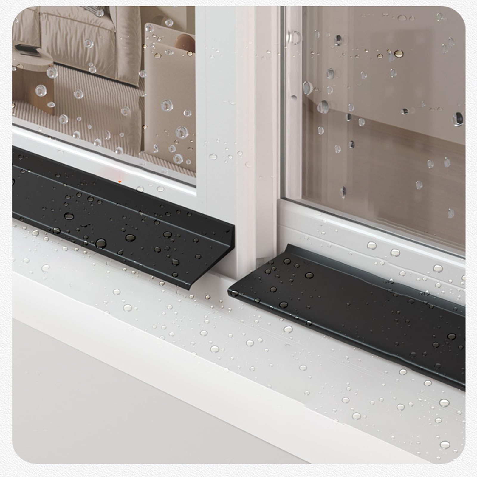 Déflecteurs de pluie anti-goutte pour fenêtres et portes de 18 mm