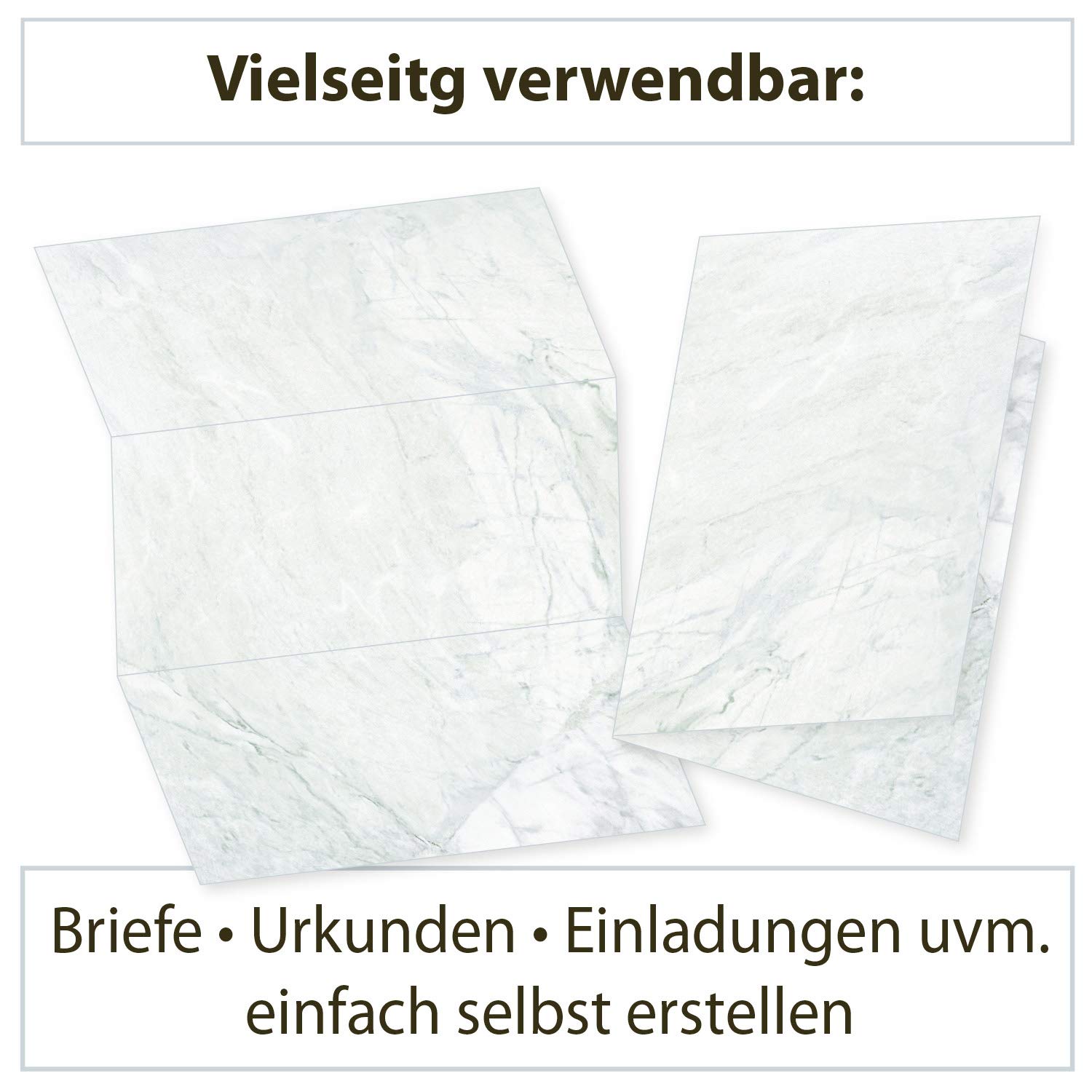TATMOTIVE 48-0500 Marmor DIN A4 500 BLATT Briefpapier Grau-Blau