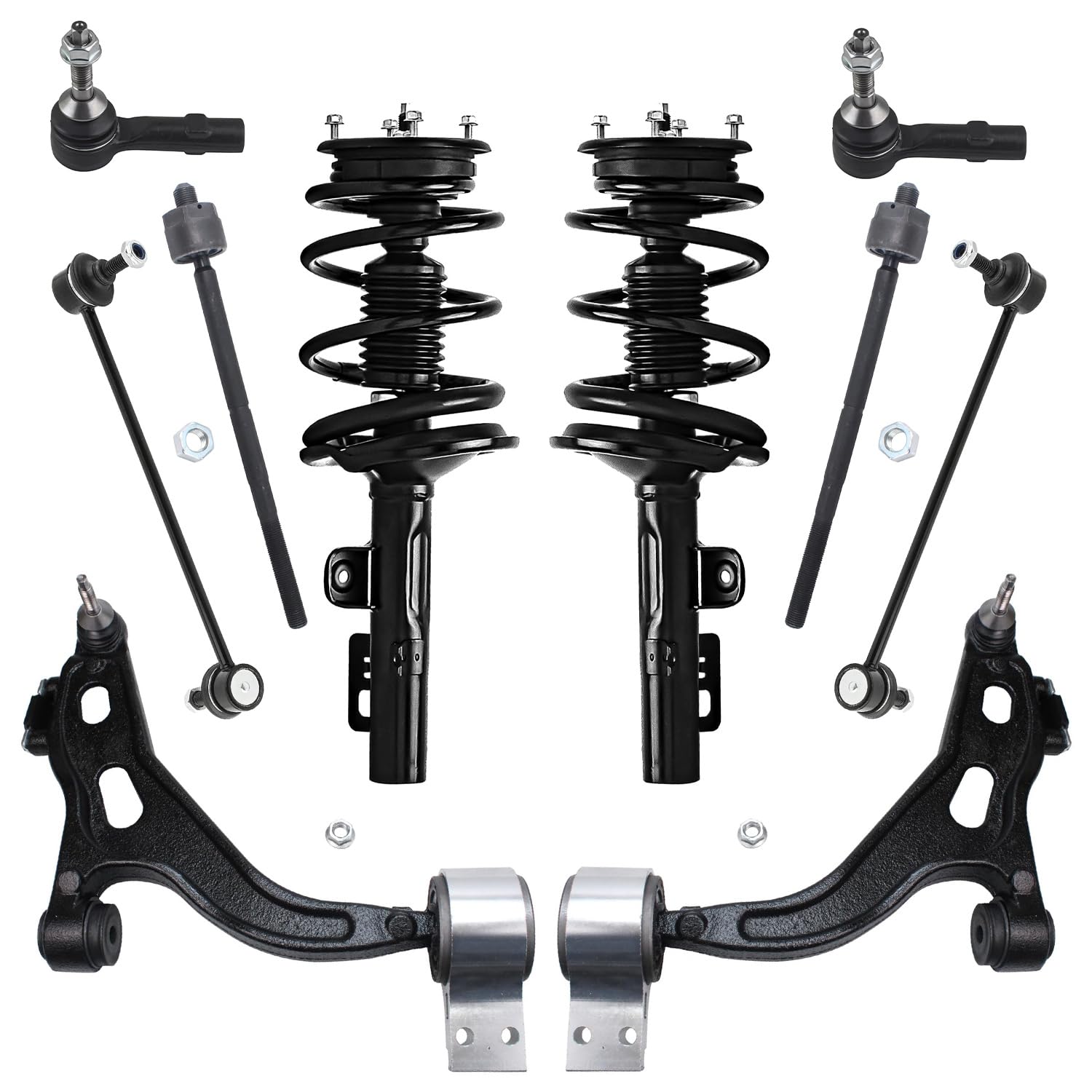 Detroit Axle - AWD Front Struts Control Arm Kit for 05-07 Ford Five Hundred