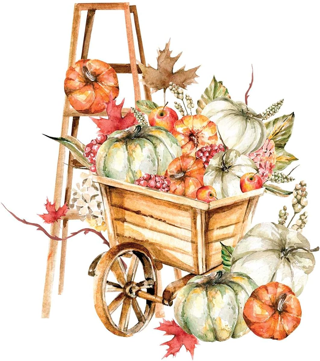 Pumpkin Napkins HARVEST CART 40pcs Fall Cocktail Napkins, Thanksgiving Napkins, Leaf Napkins, Harvest Napkins, Harvest Leaf, Autumn Cocktail Napkins, Disposable Napkins Decorative