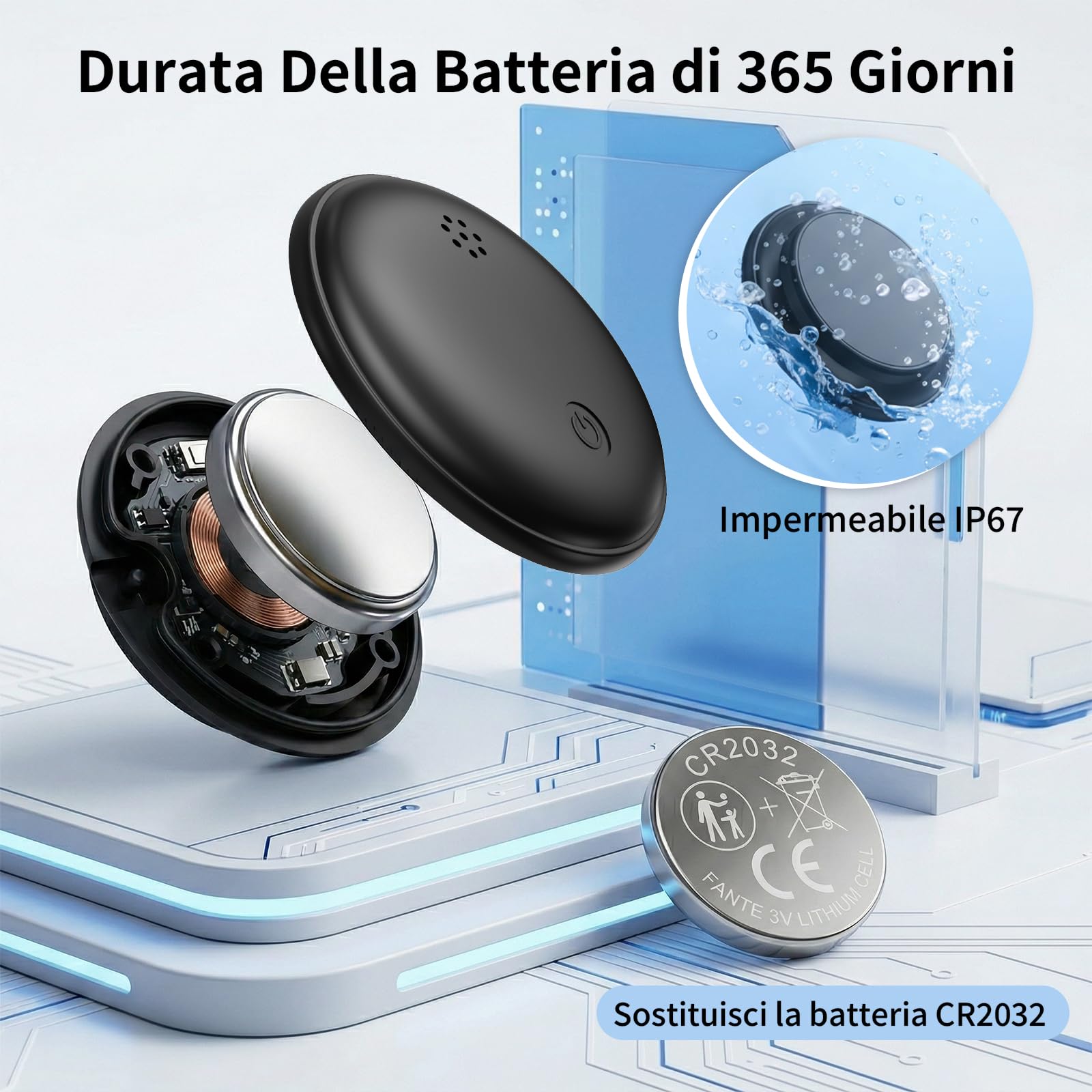 GPS Tracker per Auto, 2026 Nuovo Compatibile con Google's Find Hub (Solo Android) Magnetico Bluetooth Localizzatore GPS per Auto per Bambini, Auto, Animali Domestici, Senza Abbonamento - Nero