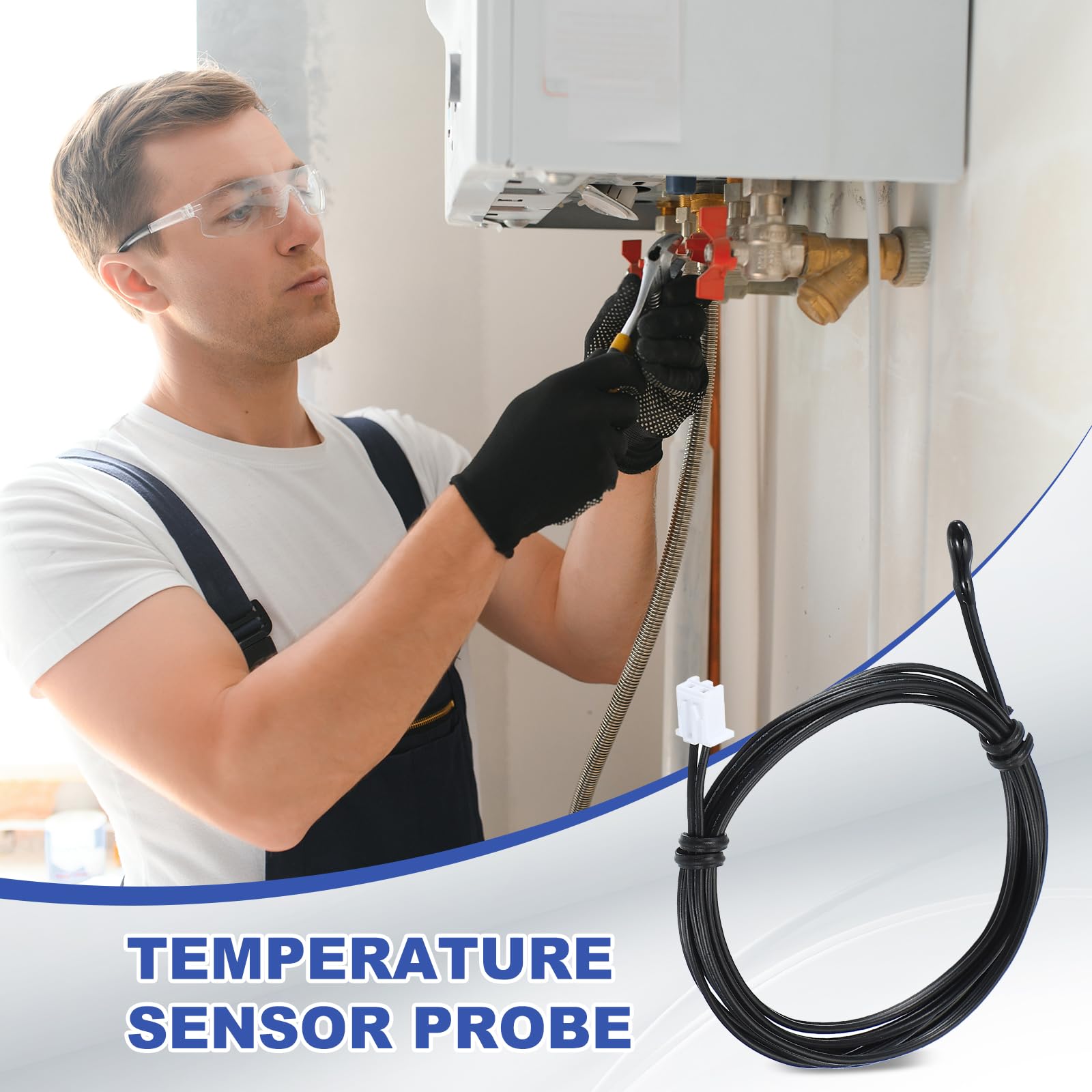 Liebherr temperatuur sensor (voeler, kabel, NTC) incl. afdekplaat koelkast / diepvries 9590084