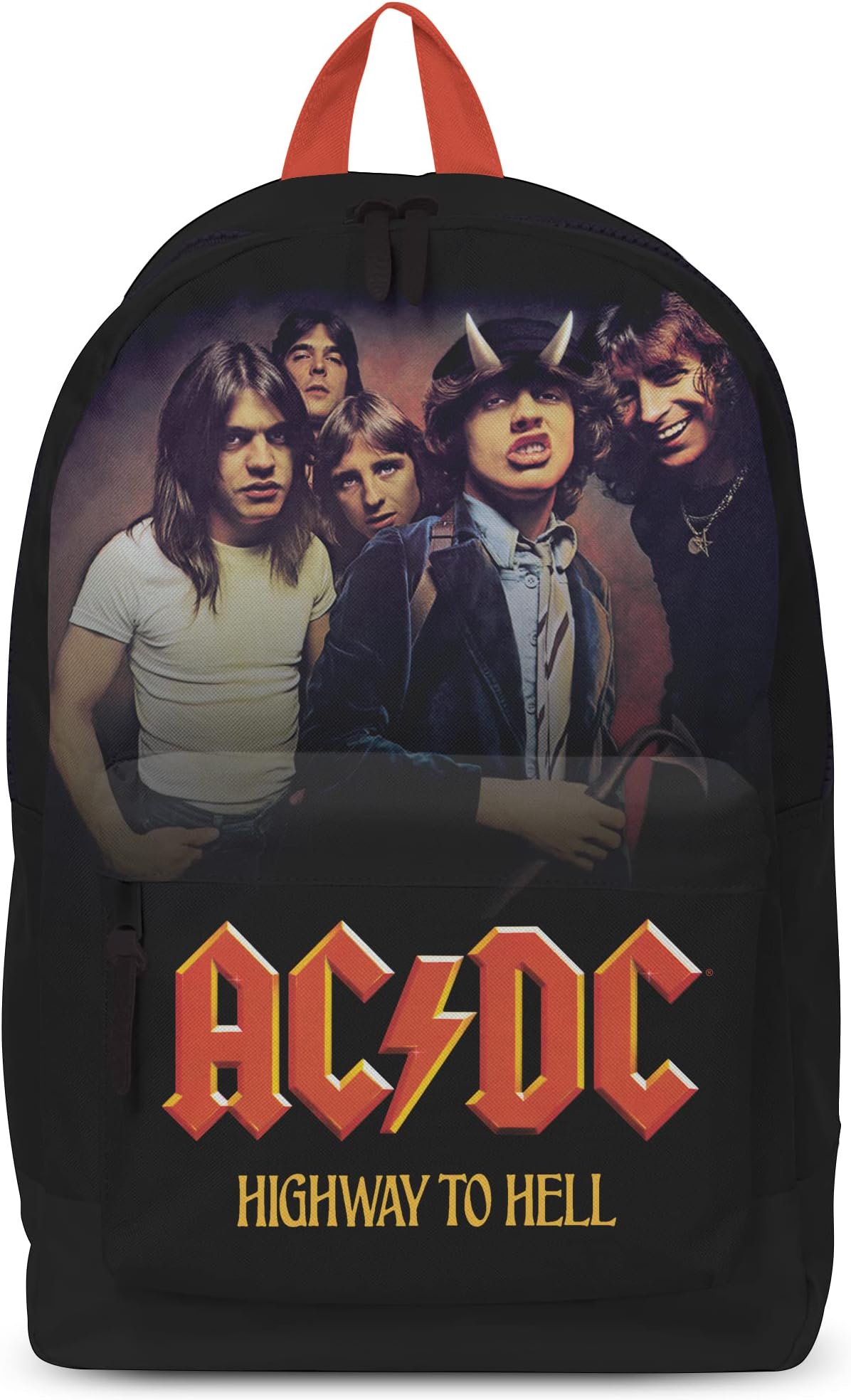 RocksaxBackpack AC/DC Highway to Hell Rucksack - 43cm x 30cm x 15cm – Officially Licensed Merchandise, Black, One Size