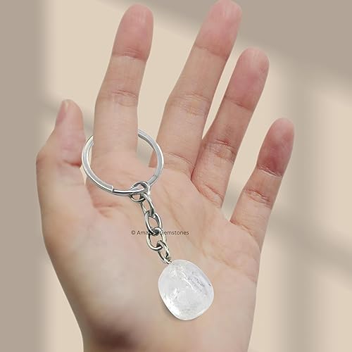 Miniatura 7 de Clear Quartz Crystal Car Key Holder - Crystals and Healing Stones Car Keys Keychain for Gift for Christmas Stockings Stuffers for Women Men Teen