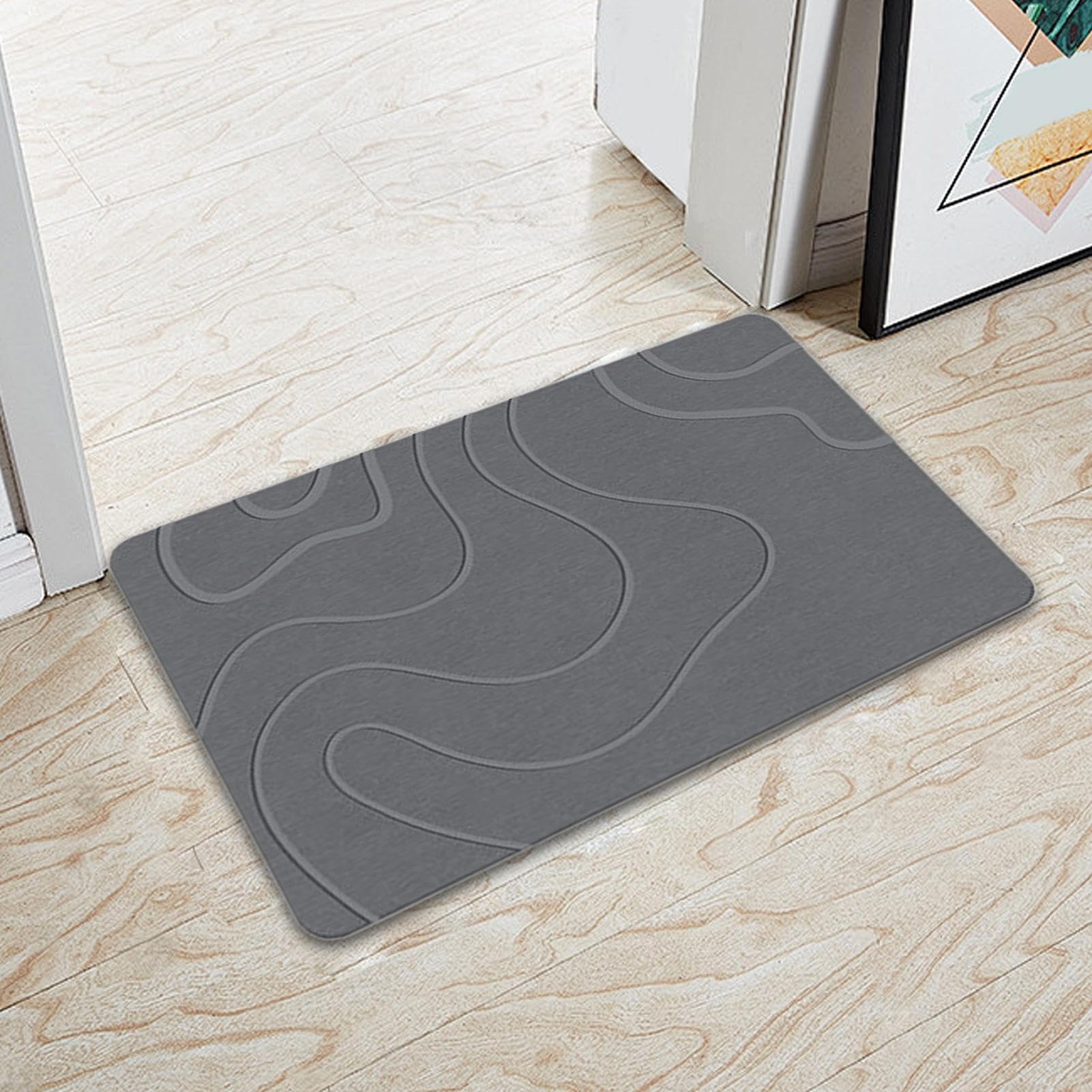 Felpudo para Baño Alfombra de Ducha Antideslizante con Tierra de Diatomeas | Alfombra Lavable para Salón, Comedor, Cocina, Hoteles y Baño Antideslizante
