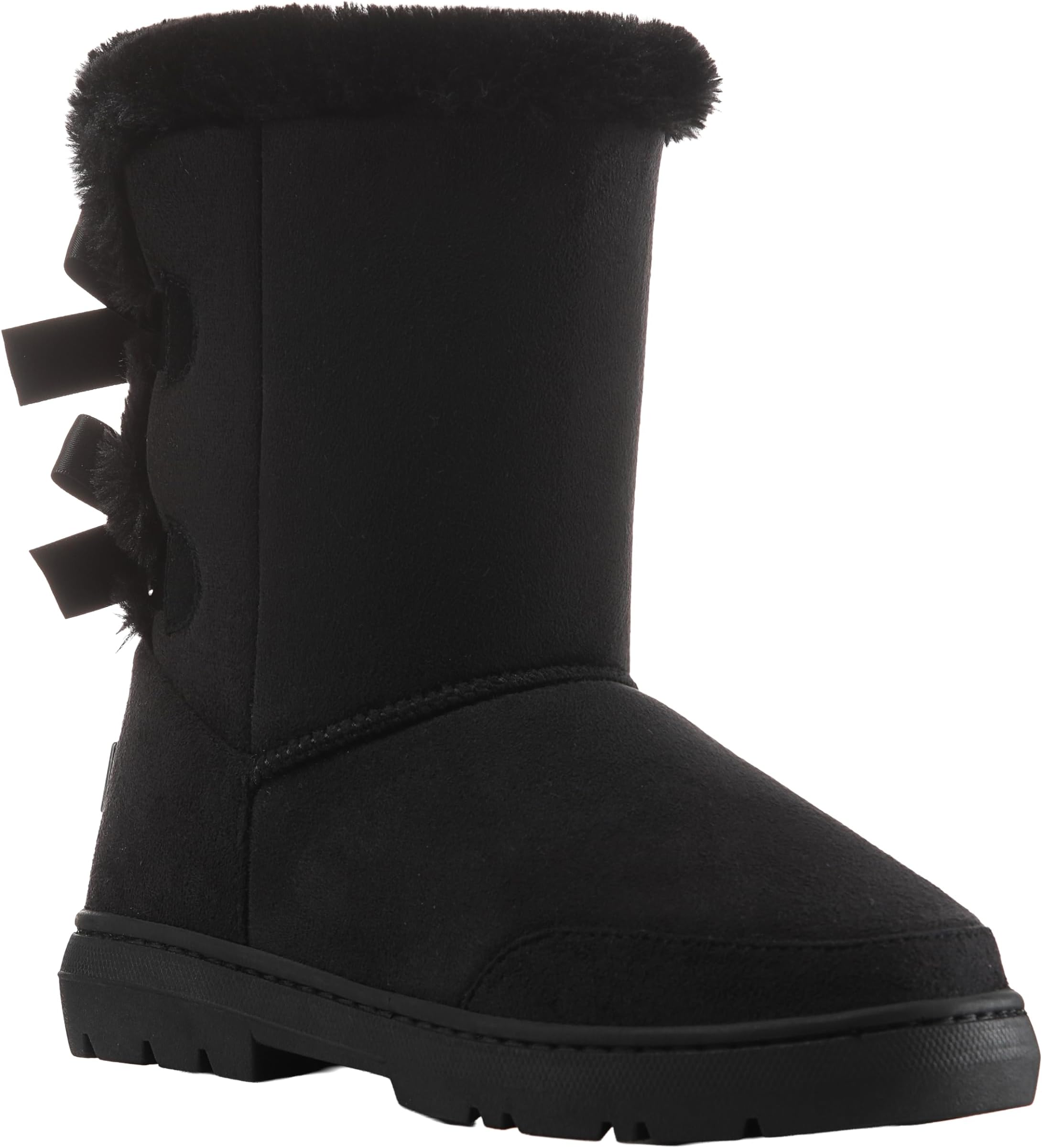 Holly Womens Twin Bow Tall Classic Waterproof Winter Rain Snow Boots