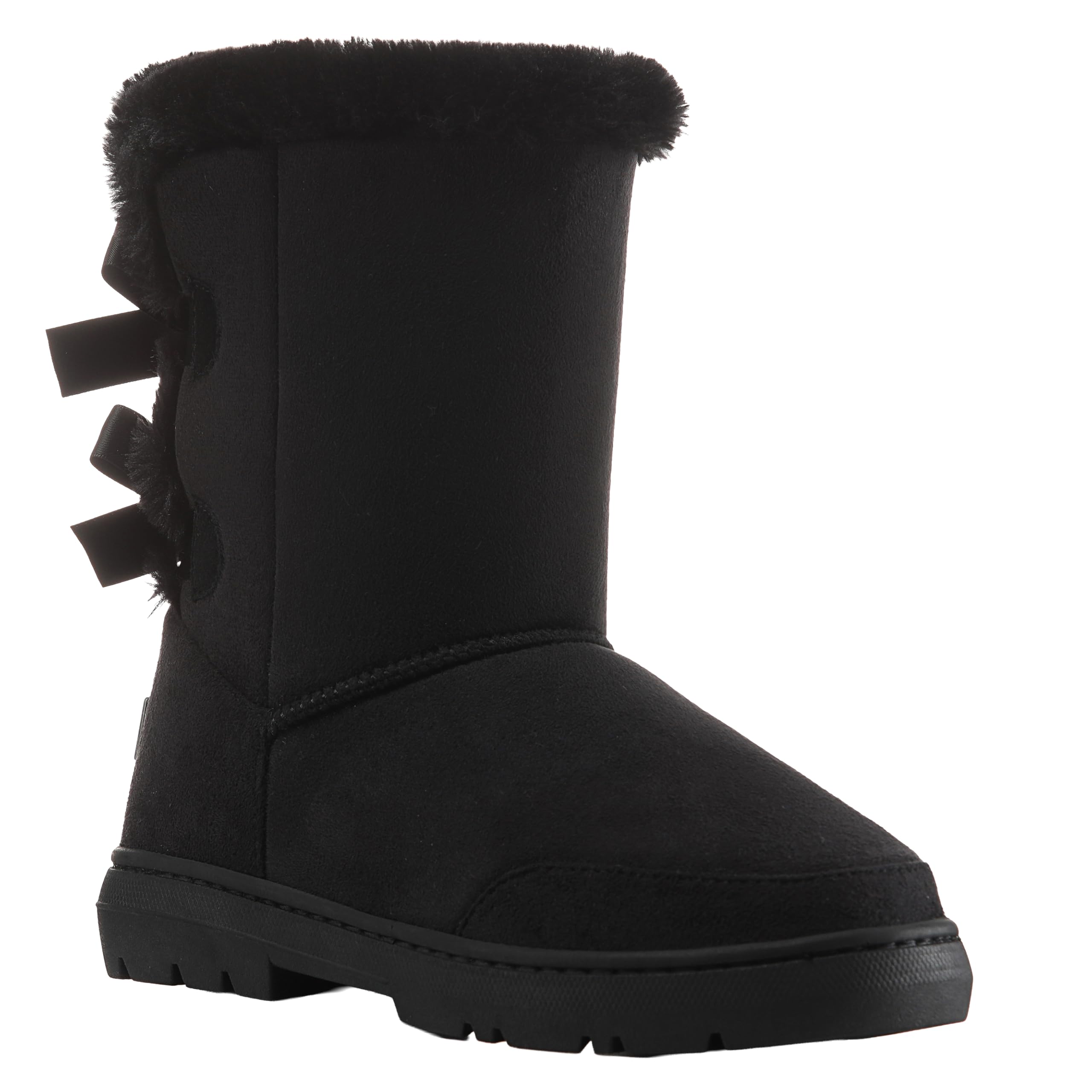 Holly Womens Twin Bow Tall Classic Waterproof Winter Rain Snow Boots