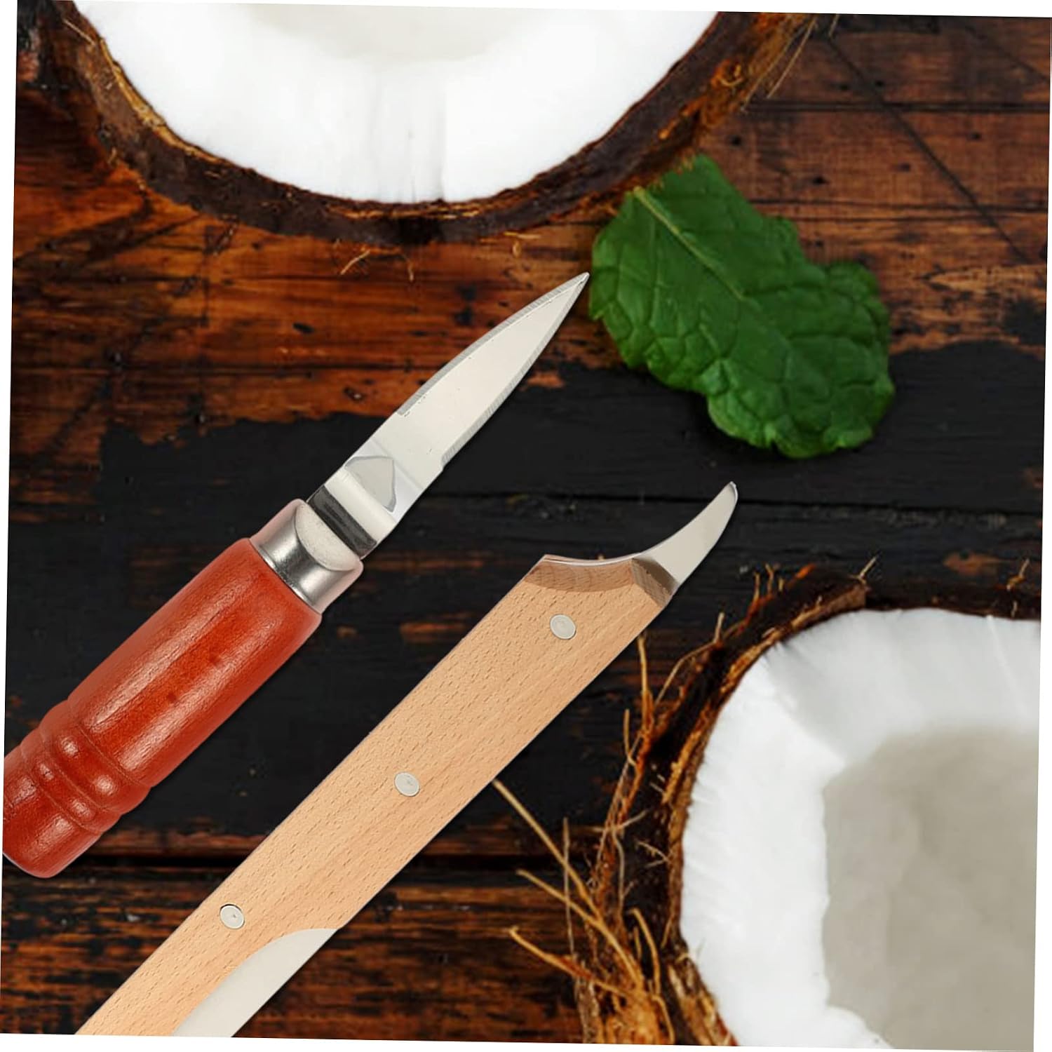 Cabilock Coconut Opener Tool Reusable Coconut Meat Knife Opening Kit Easy to Use