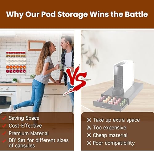 Miniatura 8 de Soporte para cápsulas de café portavasos K para mostrador 10 cápsulas de café organizador de cápsulas de café soporte para cápsulas de café de