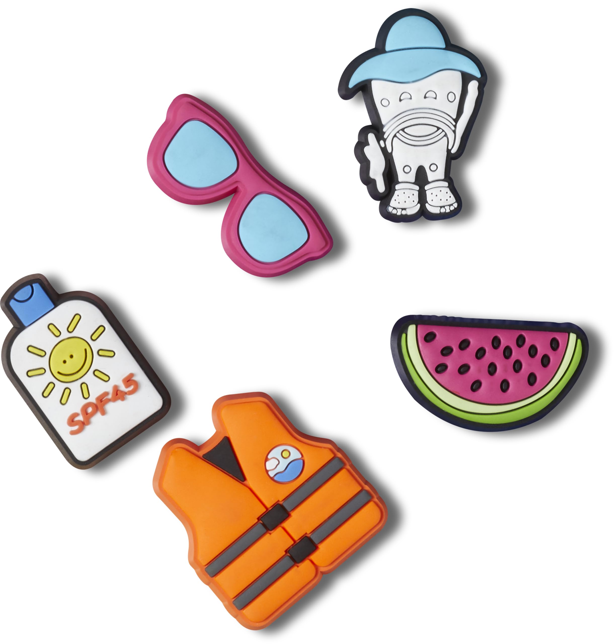 Crocs Unisex's Jibbitz Shoe Superfan Multi Pack, Cute Charms, Day in The Lake, 5 Pack
