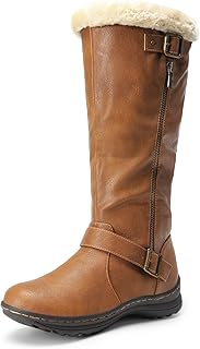 Women's Winter Fully Fur Lined Zipper Closure Snow Knee High Boots