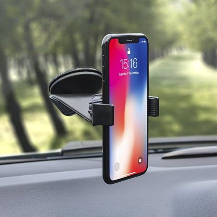 Soporte de tel?fono para Parabrisas de Coche, Soporte para Ventana, Soporte Olixar GripMount, Funda Compatible, rotaci?n de 360 Grados, compatibilidad Universal