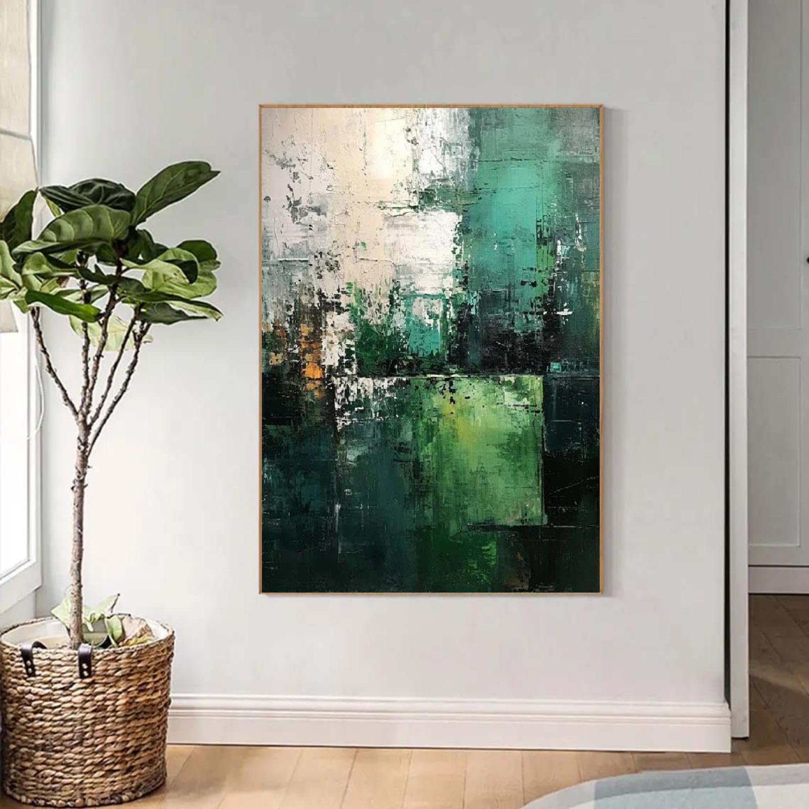 Bilder Marmor Style Grün Abstrakt 200x100 cm Modern Leinwandbild Groß XXL Wohnzimmer Schlafzimmer Wandbild deko Kunstdruck Canvas Desing Wand Bild auf Leinwand Ungerahmt