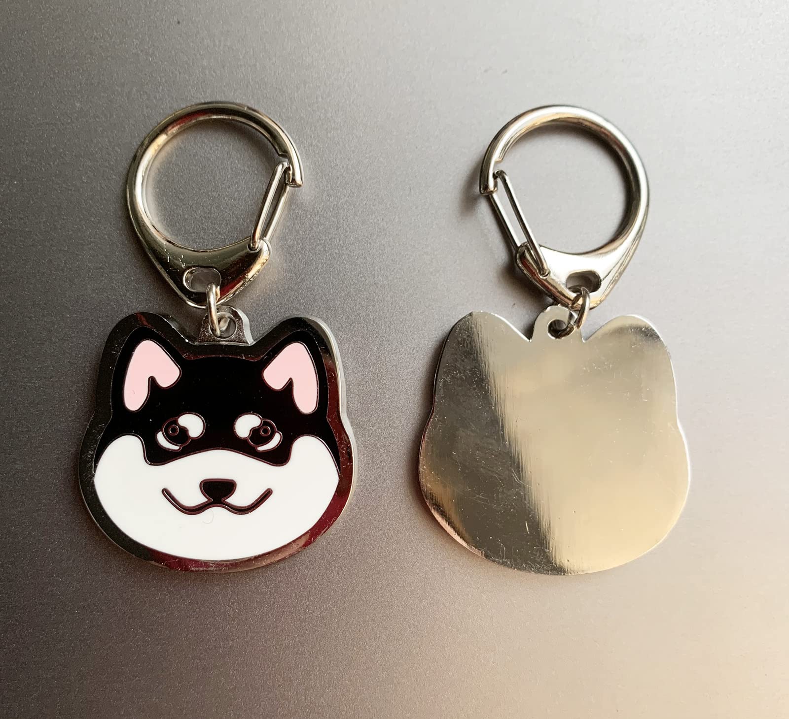 BECHANMIG Cute Puppy Dog Keychain,Charm Pet Pendant Accessories,Dog Pattern Bag Pendant Decoration for Dog Lover_Black Alaskan Malamute