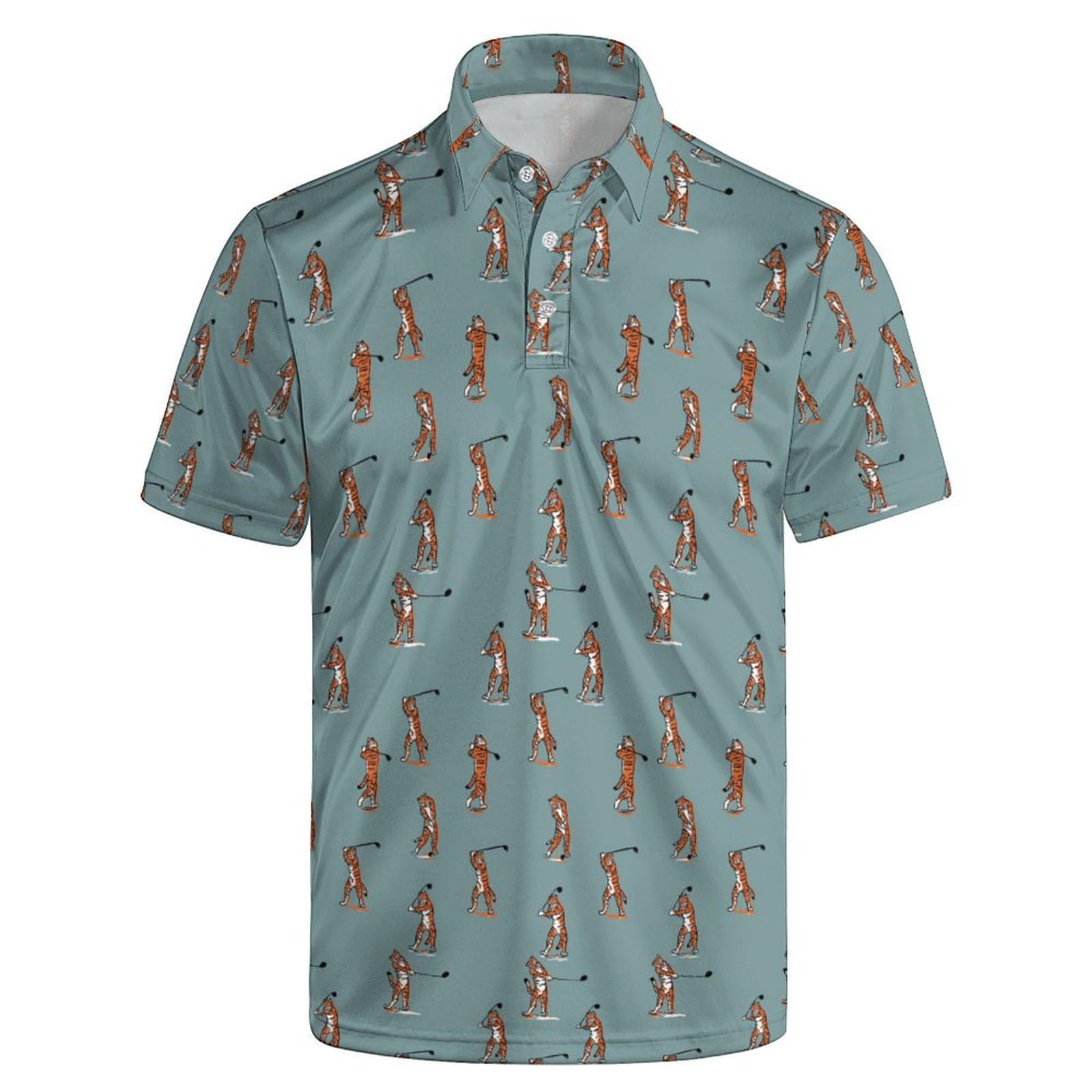 Mens Funny Golf Polo Shirts Short Sleeve Quick Dry Polo Shirts