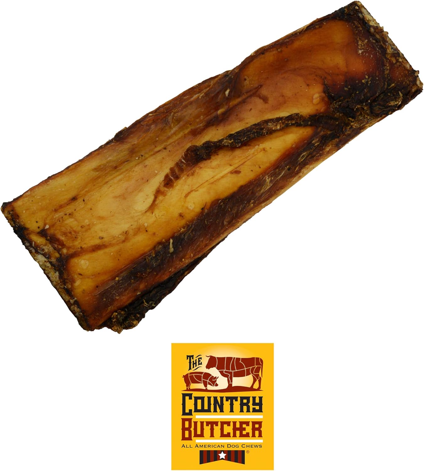 THE COUNTRY BUTCHER Rib Bones Medium - 7" Beef Rib Bones, Natural Long-Lasting Chews for Small, Medium Breeds and Moderate Chewers, Healthy Chew Toy, Tough, Dental Chew- Made in the USA, 12 Count