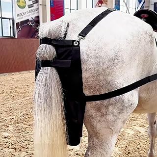 Horse Diaper Manure Bag,Oxford Horse Poop Bag Black Waterproof Catcher Equine Manure Bag Pony Poop Storage Bag for Garden(Medium)