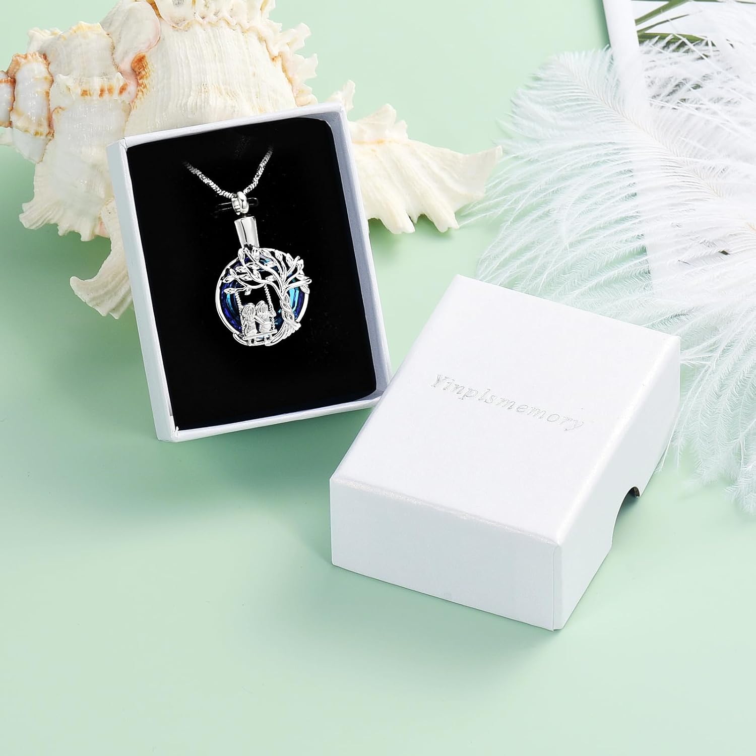 Yinplsmemory Cremation Jewelry Tree of Life Urn Necklace for Women Ashes Keepsake Jewelry for Sister for Ashes - Image 7