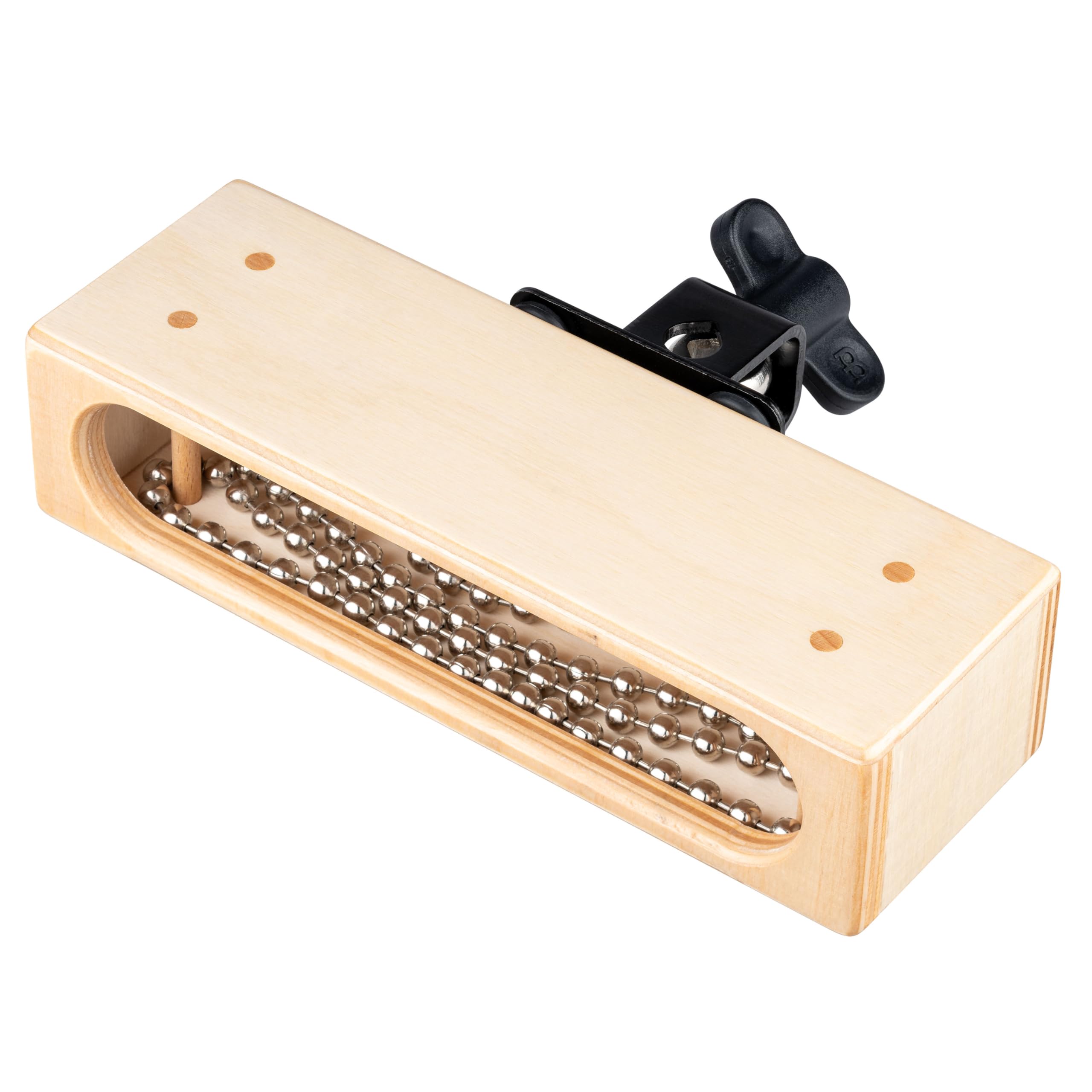 Meinl Bloque de madera de percusión efecto palmada con cadena Cabasa de acero, se puede tocar con baquetas, fabricado en Europa, abedul báltico (MWBHC)