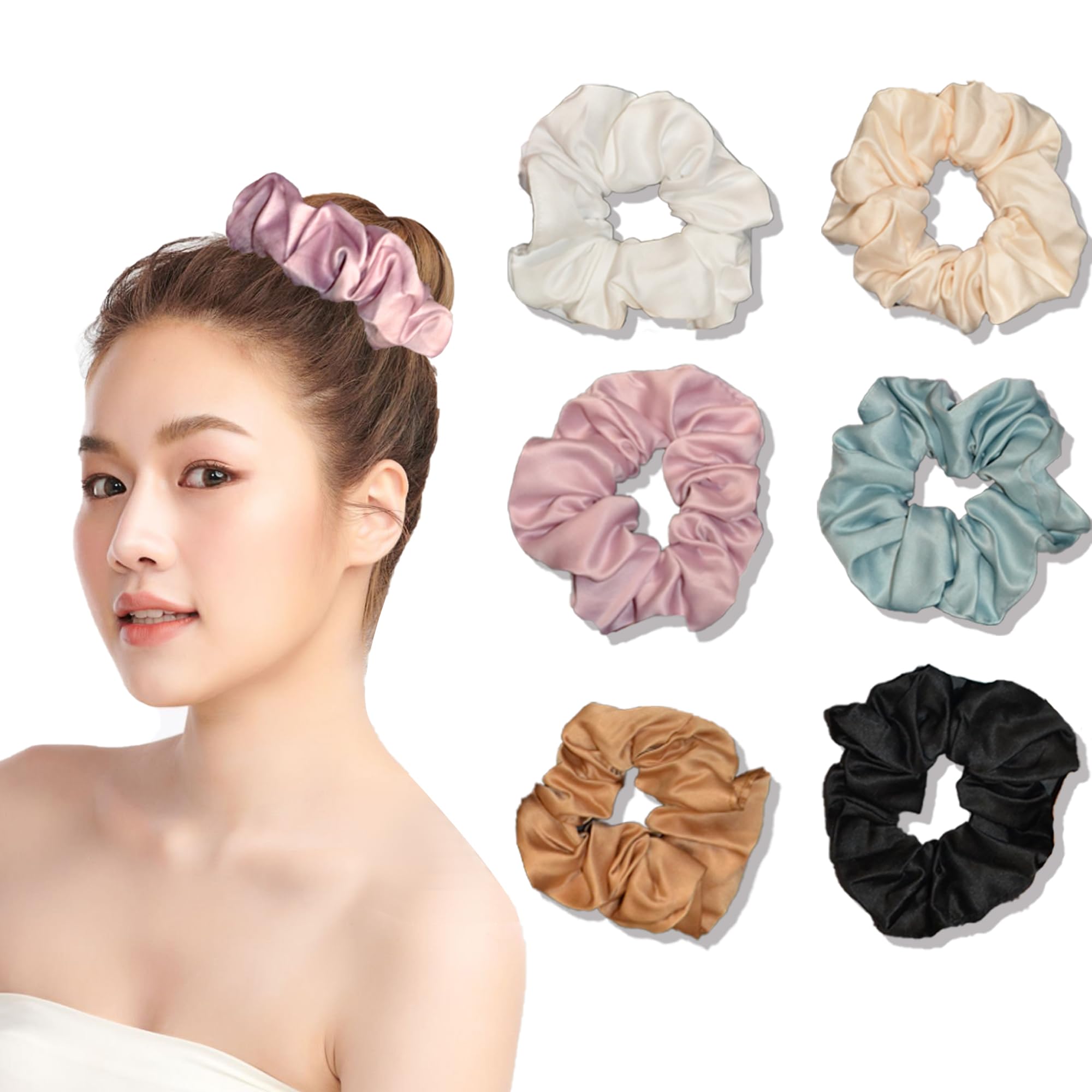 Amazon.co.jp: Bsofter シュシュ 大人 跡がつかない オシャレ シュシュ