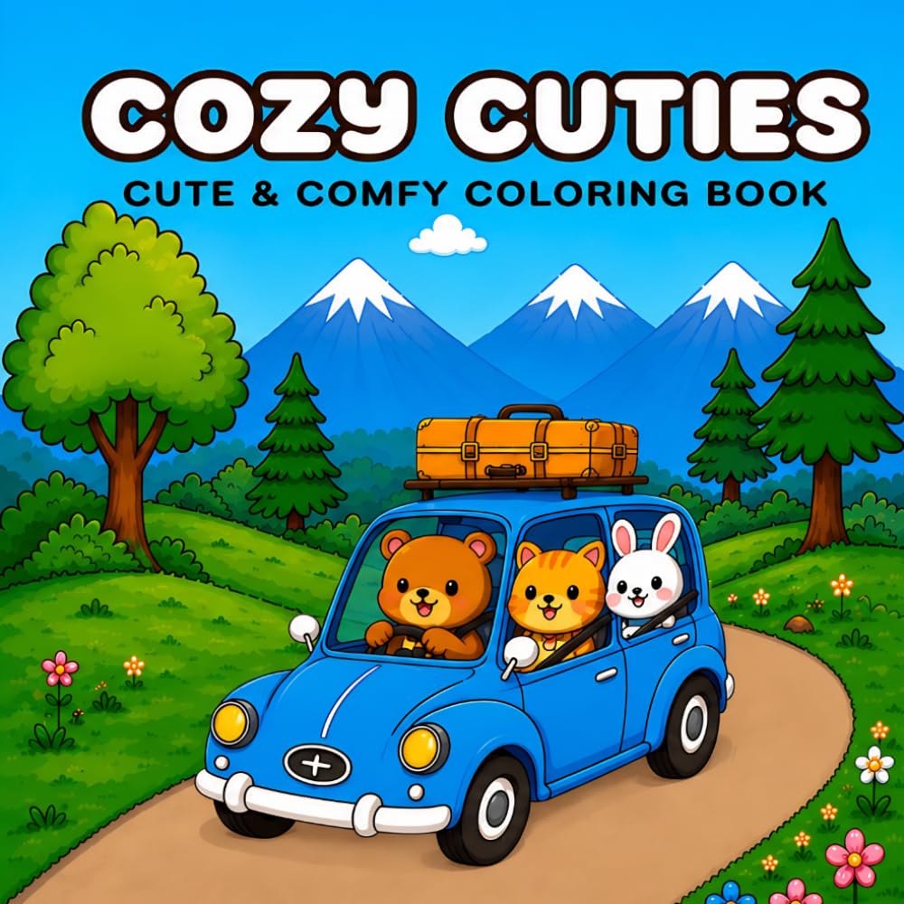 Cozy Cuties: Coloring Book for Adults and Teens, Super Cute Designs of Cozy Moments