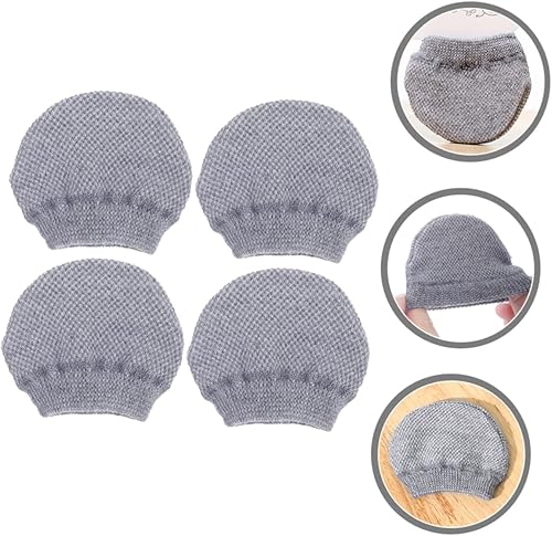 Miniatura 6 de Alipis 4 piezas de cubierta de pie de madera dura para tejer tela de fieltro resistente a las patas de poliéster para el hogar escritorio equipaje