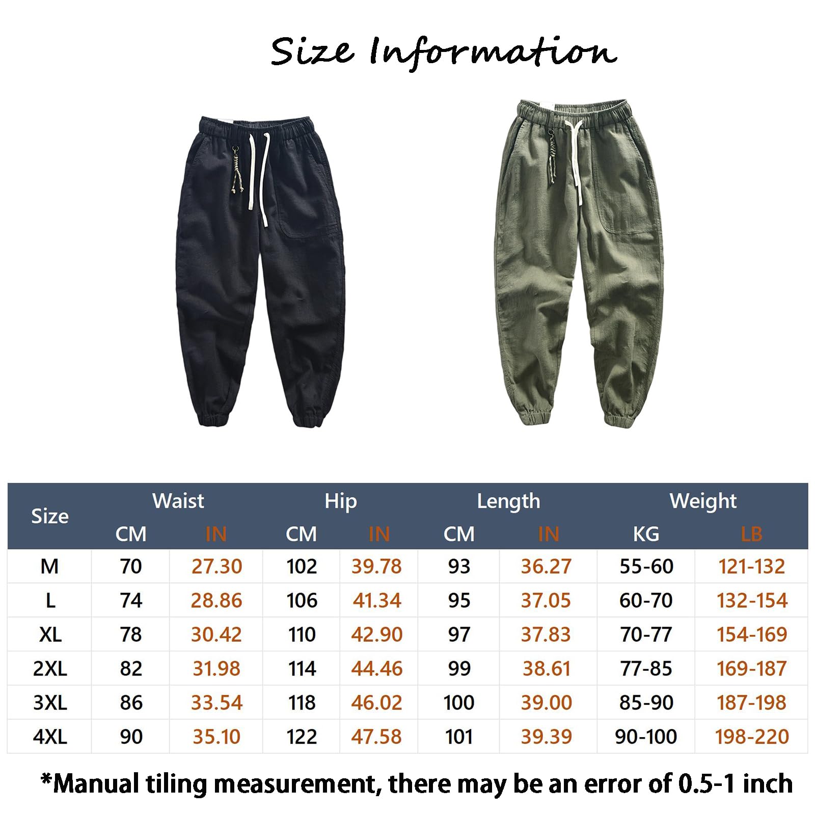 Pantaloni casual di lino da uomo Elastico in vita Coulisse Loose Fit Estate Vacanze Pantaloni da spiaggia