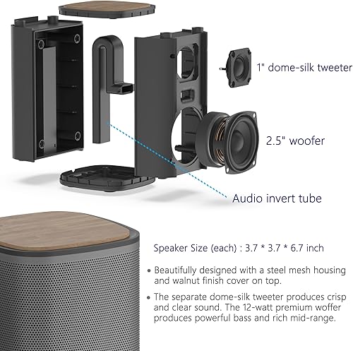 Miniatura 2 de KEiiD Altavoces Bluetooth para computadora con cápsula de control táctil inalámbrica para PC, portátilescritorio, altavoces estéreo inalámbricos