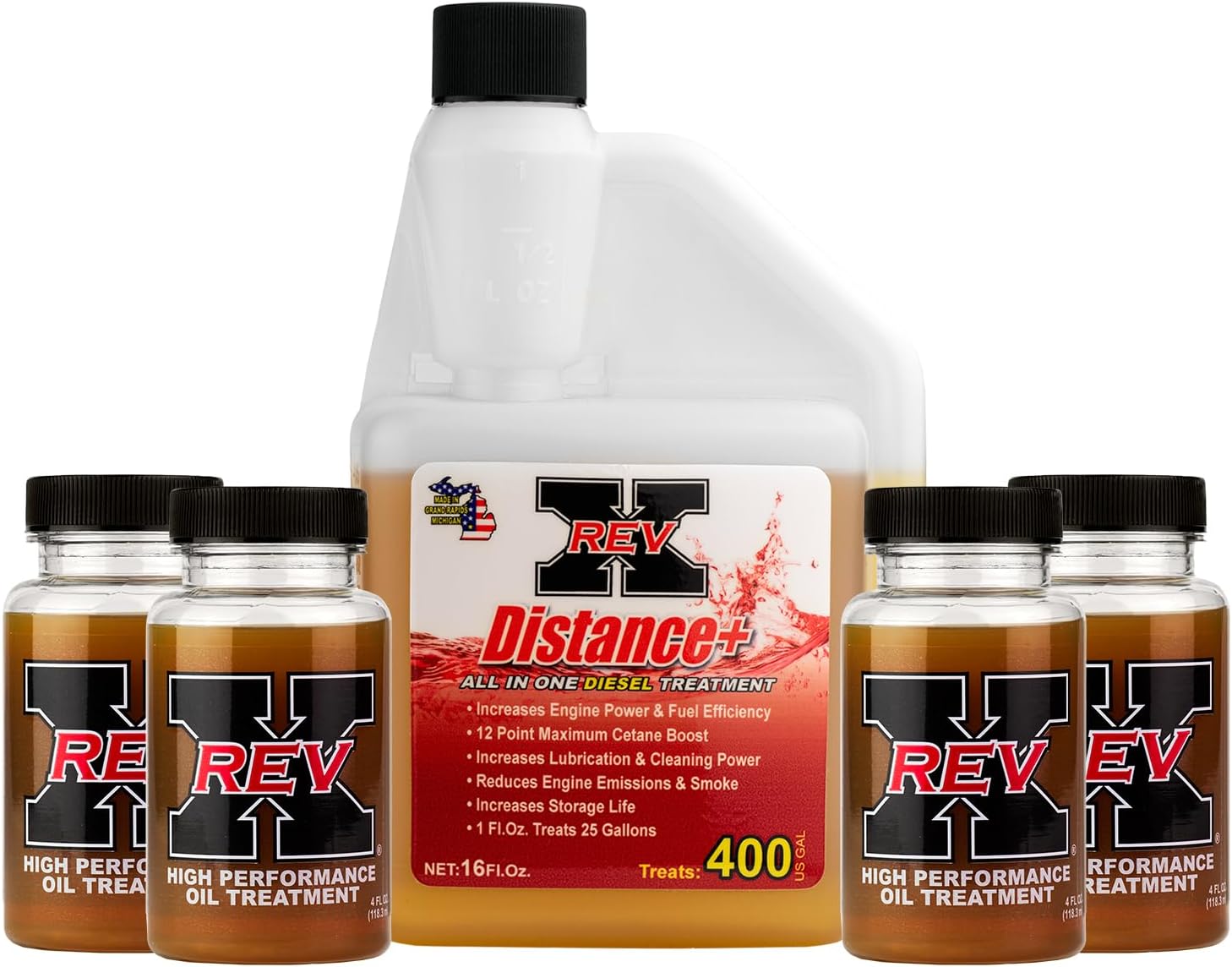 Original Diesel Kit Plus - High-Performance Oil Additive - 4 fl. oz. (2 Pack) + Distance+ Diesel Additive - 16 fl. oz.