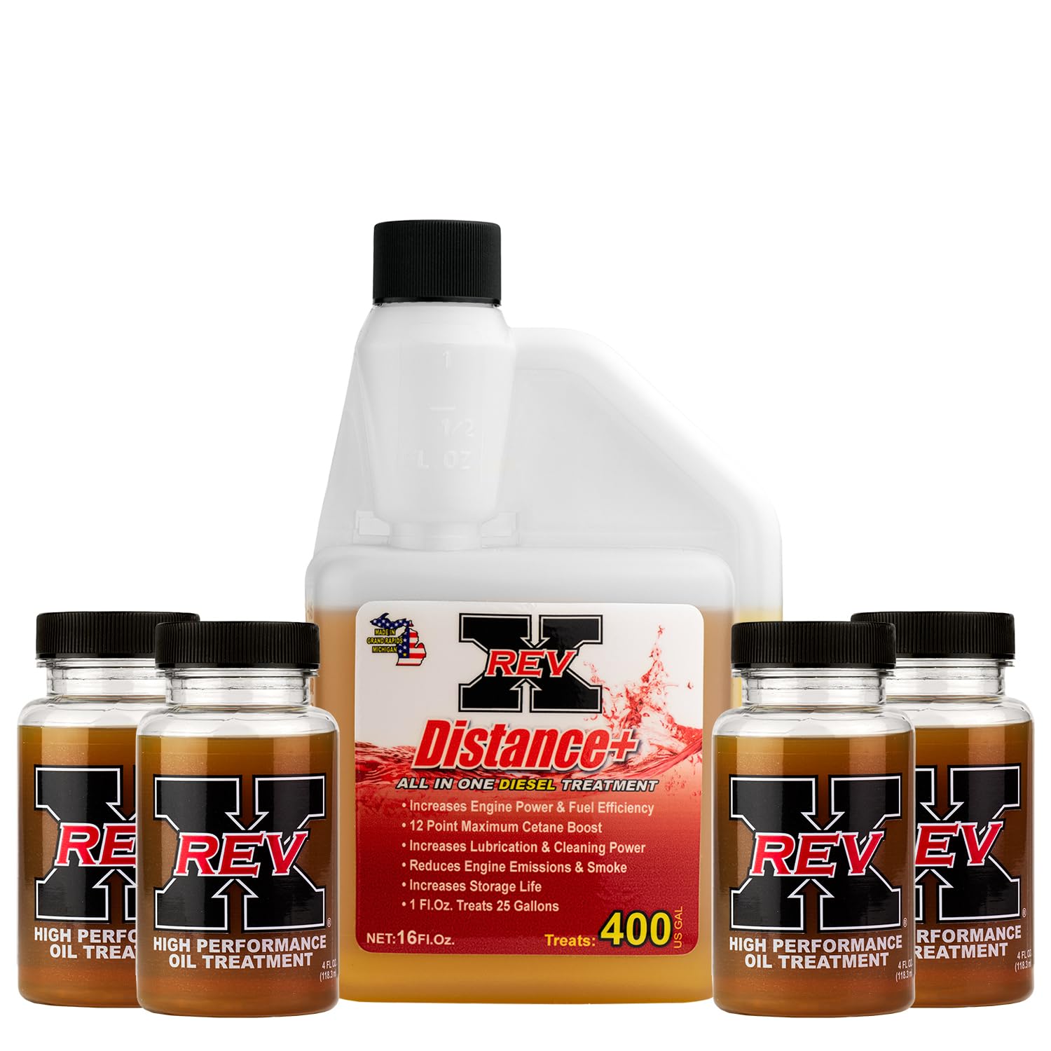 Original Diesel Kit Plus - High-Performance Oil Additive - 4 fl. oz. (2 Pack) + Distance+ Diesel Additive - 16 fl. oz.