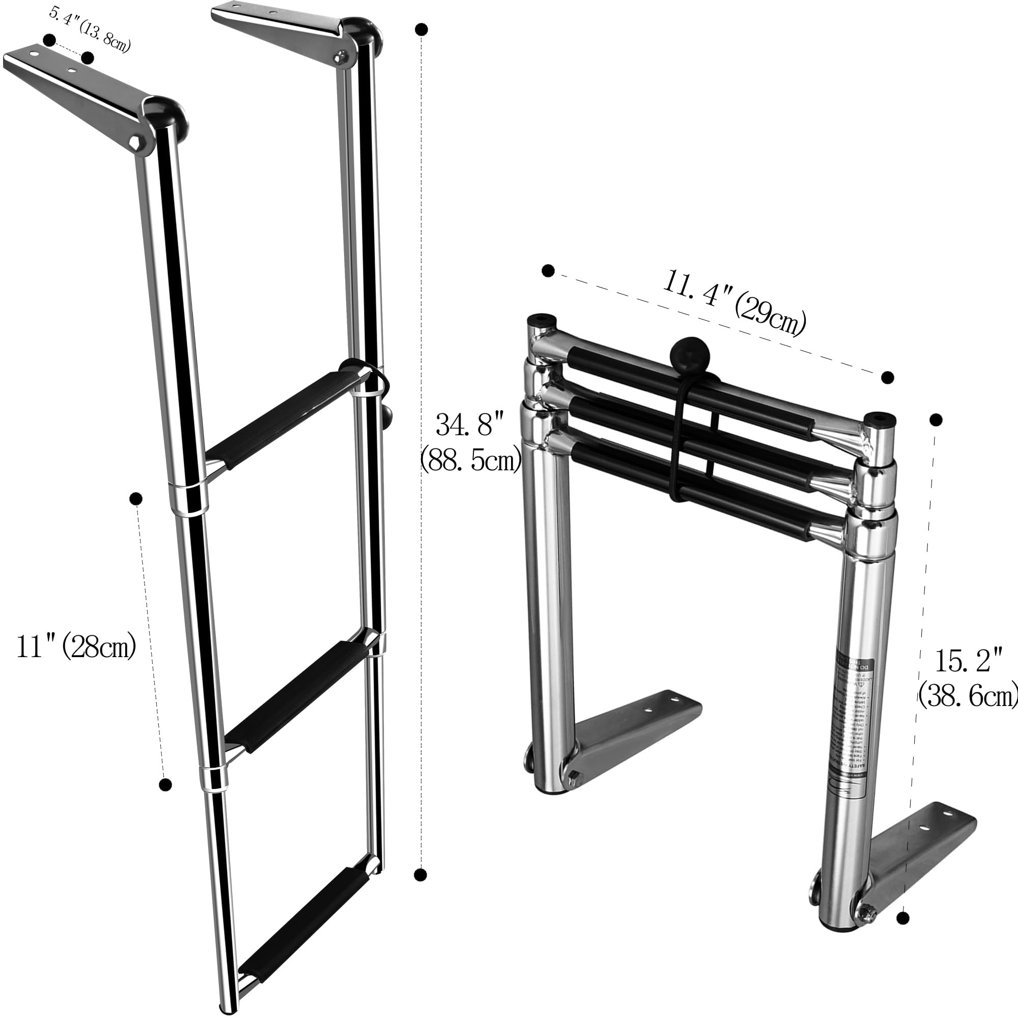 Windline TGL-4 Gunwale Hook Telescoping Ladder - 4-Step