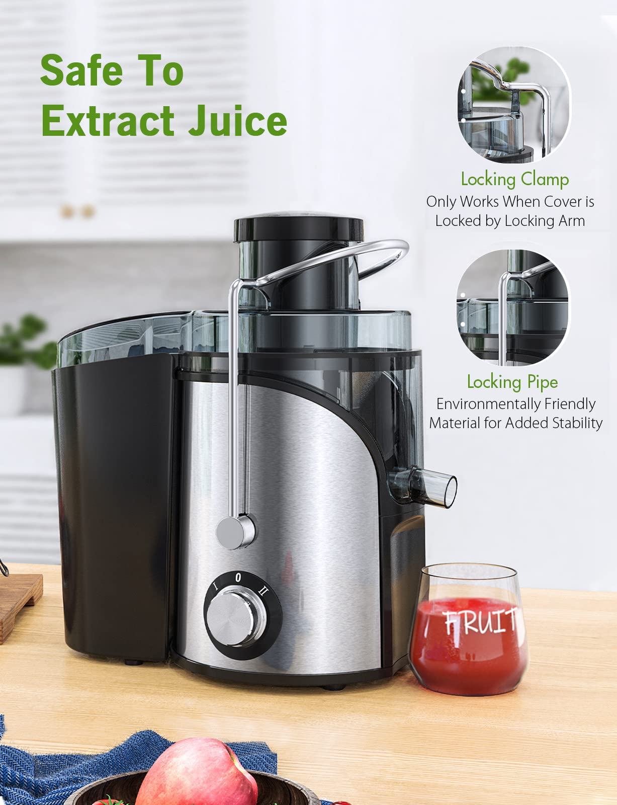 Spremiagrumi Elettrico Tognana Iridea 500W - Design Vintage Champagne, Acciaio Inox - Foto 3