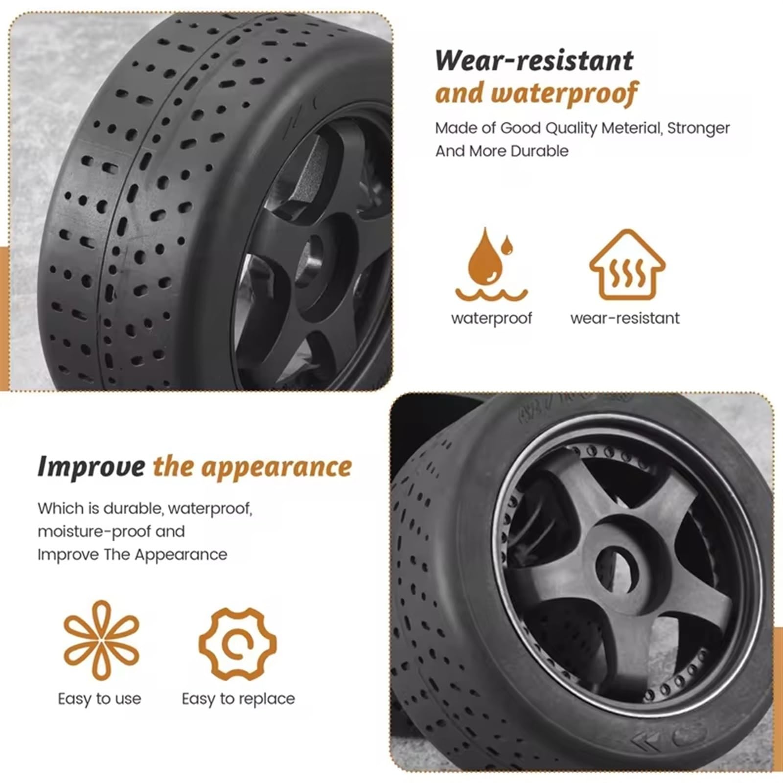 RC Pneumatici Pezzi Per Arrma 1/7 Per Infrazione Per Crimine Per Limitless RC Auto Parti Di Aggiornamento 4 Pezzi 100X42mm 5 Razze Pneumatico 17 Millimetri Ruota Esagonale