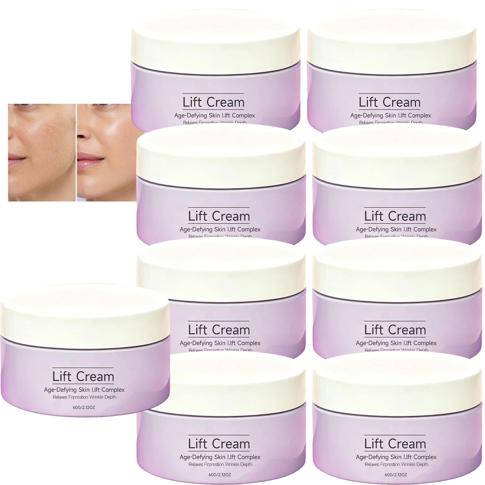 Crème instantanée pour le visage, effaceur de lignes pour la peau, crème anti-plis pour femmes, remplisseur de lignes profondes, soins de la peau hydratants doux de jour et de nuit, beauté (9PCS)