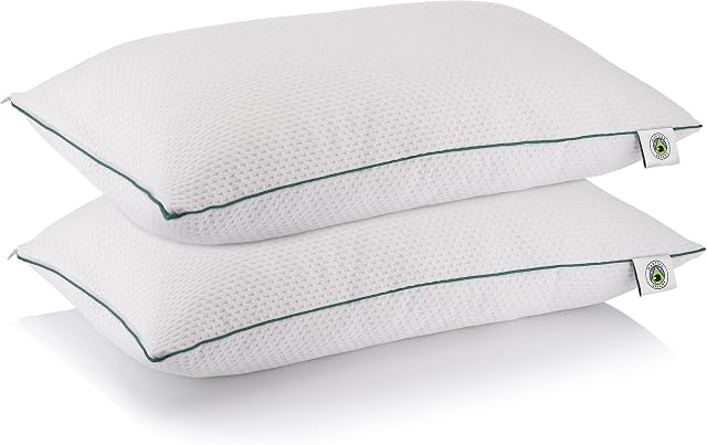 Martian Made Ultra Soft Super King Size (48x90cm) Hotel Pillows - 2 Pack 100% Hypoallergenic & Dust-Mite Resistant with Premium Bamboo Covers & Hollow 3D Microfibre Filling