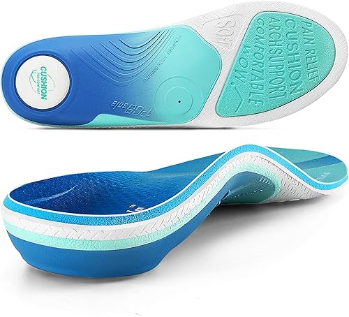 PCSsole Plantillas para fascitis plantar Pro Green, más de 240 libras + insertos de soporte de arco alto para hombres y mujeres, plantillas