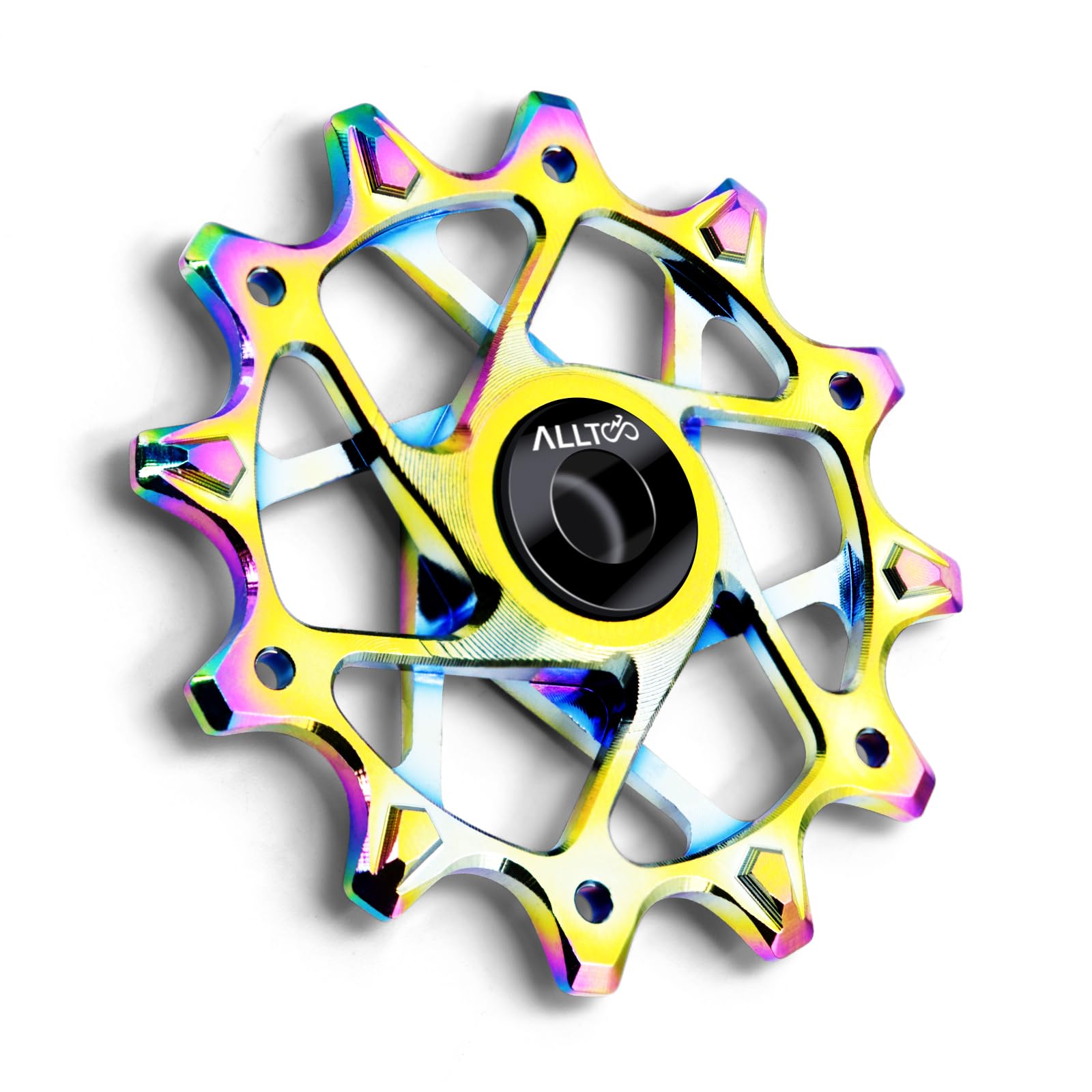 Bicycle Part Oil Resistant Rear Derailleur 16T/14T12T for Sram for Shimano Jockey Wheel Guide Ultralight Aluminium Frame Ceramic Bearing (12T-Multi)