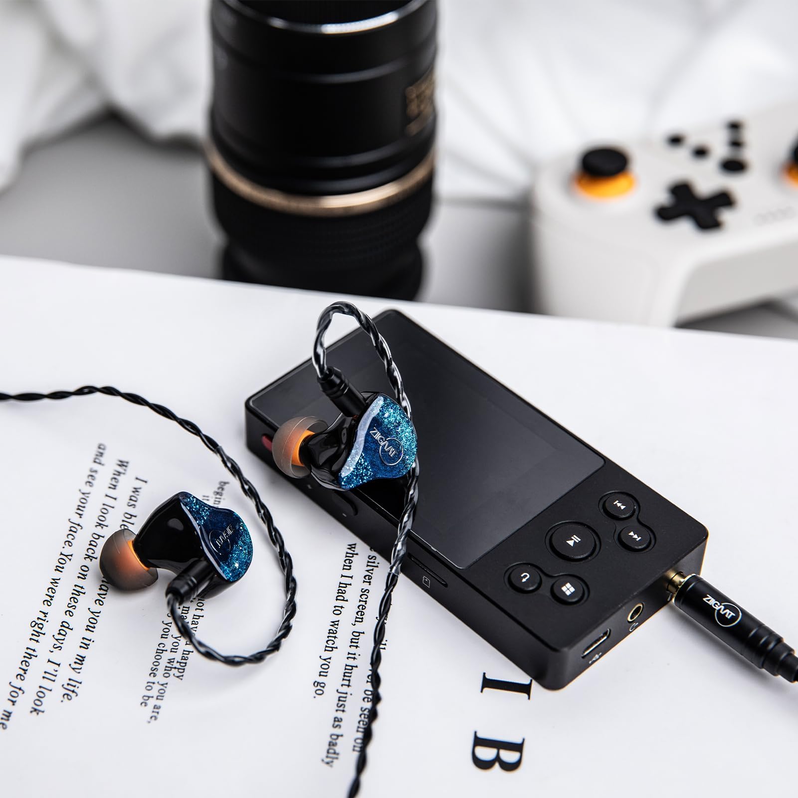 Linsoul ZiiGaat X Fresh Reviews Arete Monitor Intrauricolare, Cuffia Iem Ibrida 1Dd+4Ba, Cuffia Da Gioco Cablata, Monitor Da Studio, Cavo Iem Staccabile Per Musicisti Audiofili (Blu)