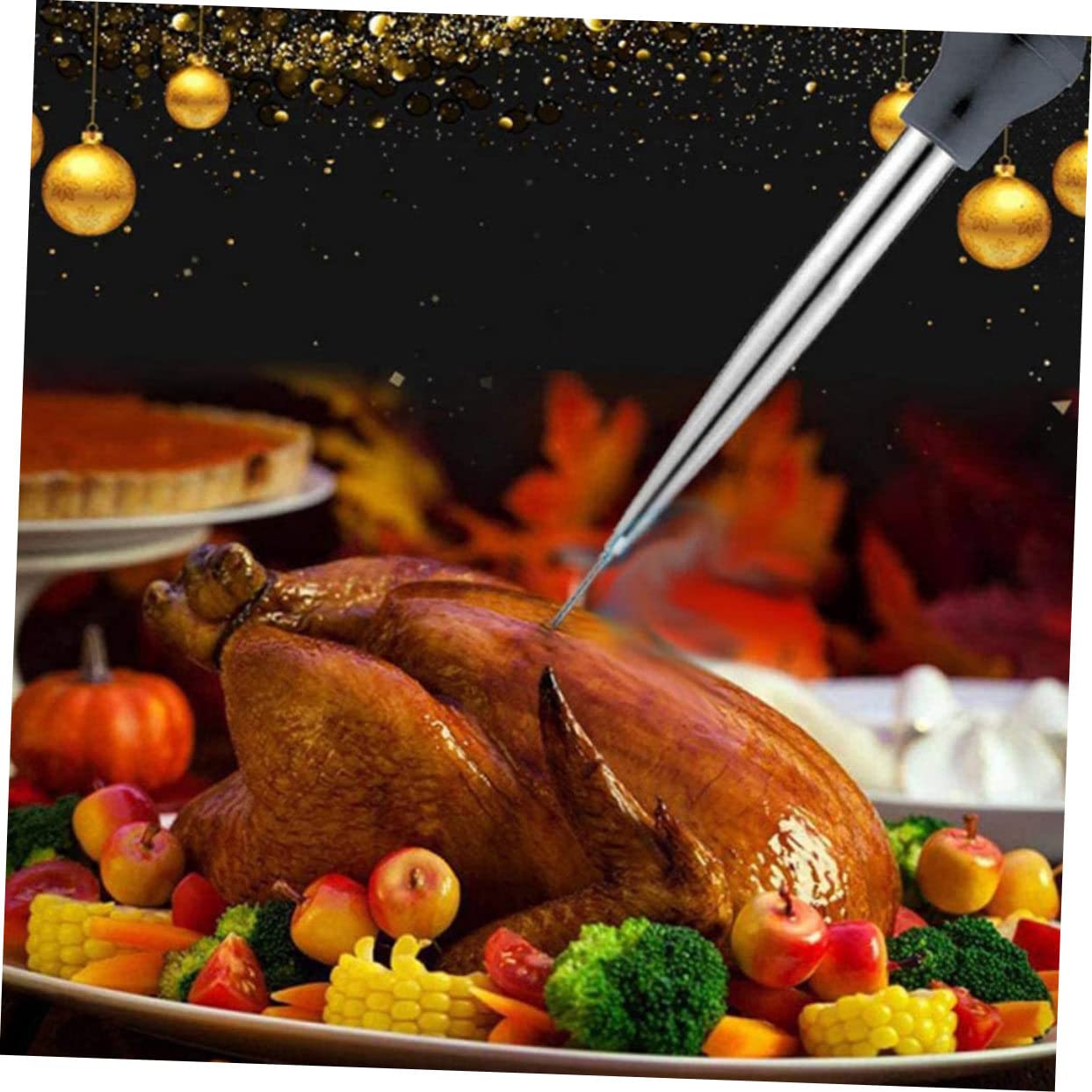 SHOWERORO Bbq Turkey Injector Baster Kit 4pcs Turkey Meat Injector Sauce for Beef Pork Chicken