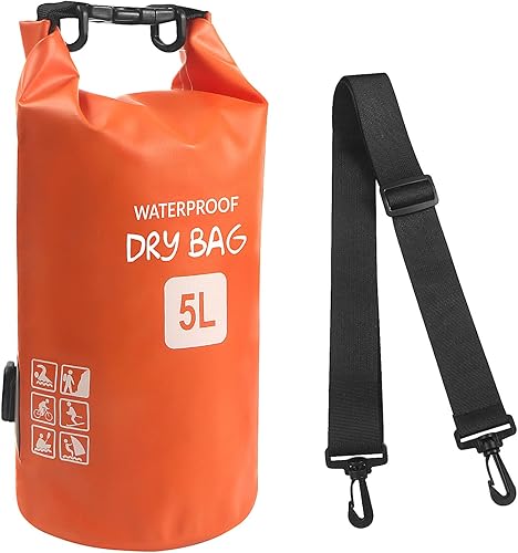 Rynapac Bolsas secas impermeables, 5 litros, mochila ligera de almacenamiento en seco para viajes, natación, navegación, kayak, campamento y