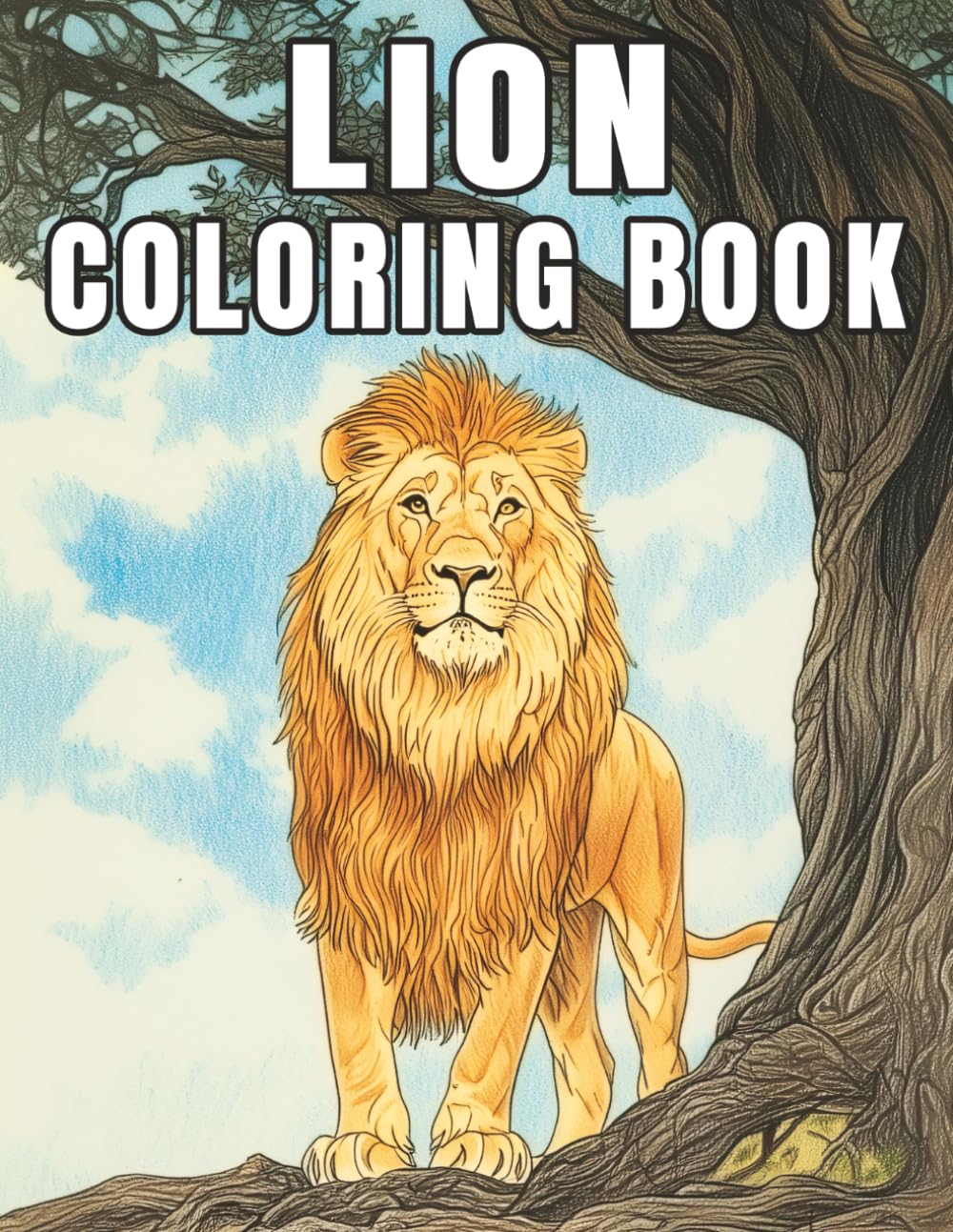 Lion Coloring Book: Majestic lions illustrations made for relaxation and stress relief coloring. (Peaceful Nature Wildlife Collection)