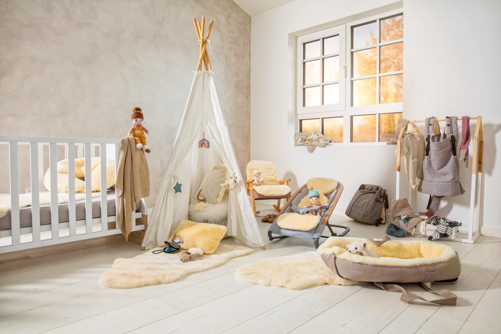 Baby-Lammfell geschoren 80-90 cm grau