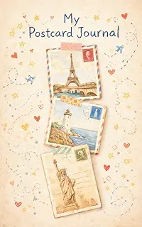 My Postcard Journal - For Postcards I have Received | Paste in postcards, write down information & check off countries