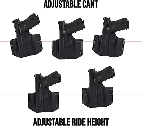 Miniatura 4 de Outlaw Holsters Funda OWB negra mate (diestro, carcasa pequeña, IWI Masada 9s)