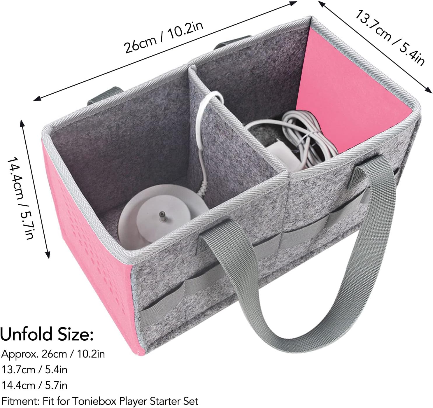 Alomejor Toniebox Carrying Case, Felt Cloth, for Kids, School, and Home